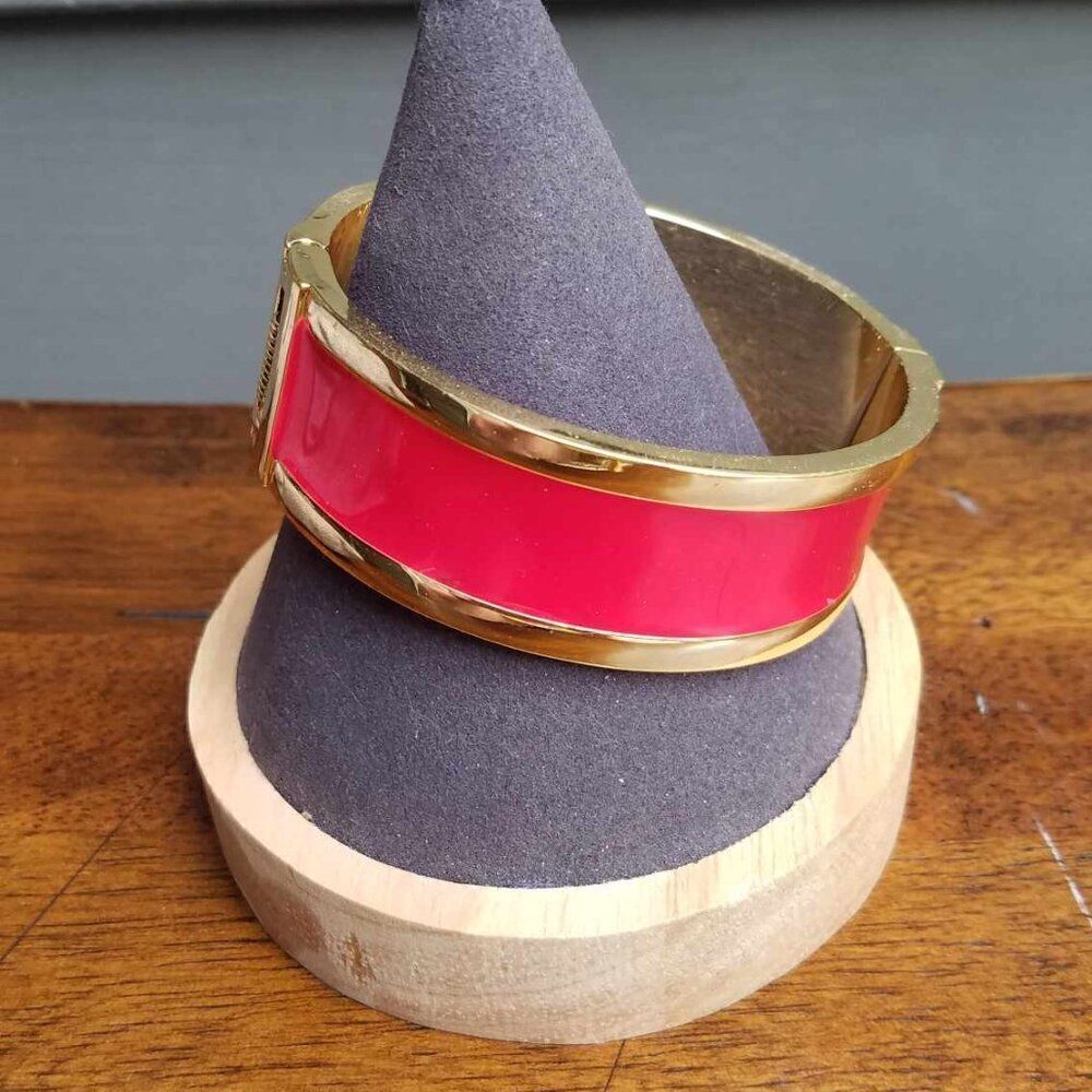 Talbots Hinged Red Enamel Bangle - Picture 8 of 8